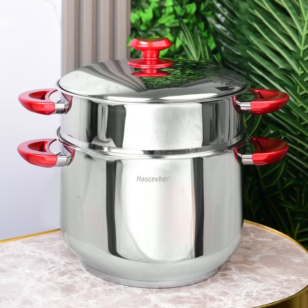 Couscoussier Inox Hascevher 12 Litres 28 cm
