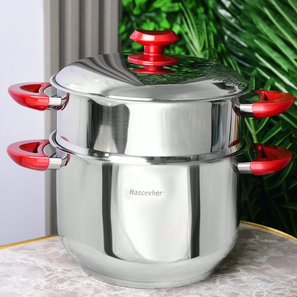 Couscoussier Inox Hascevher 16 Litres 30 cm