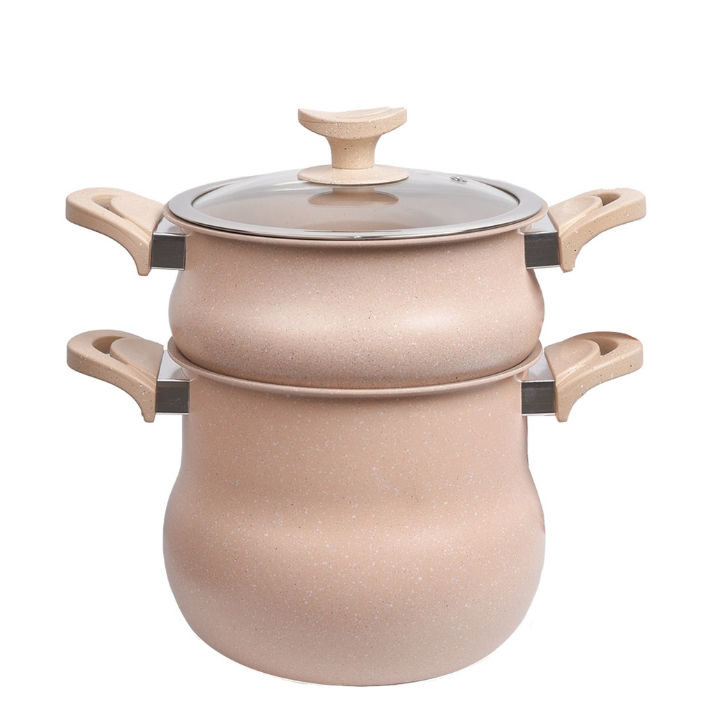 [COU20-BE] Couscoussier Granite Lines 5,5L 20 cm Beige