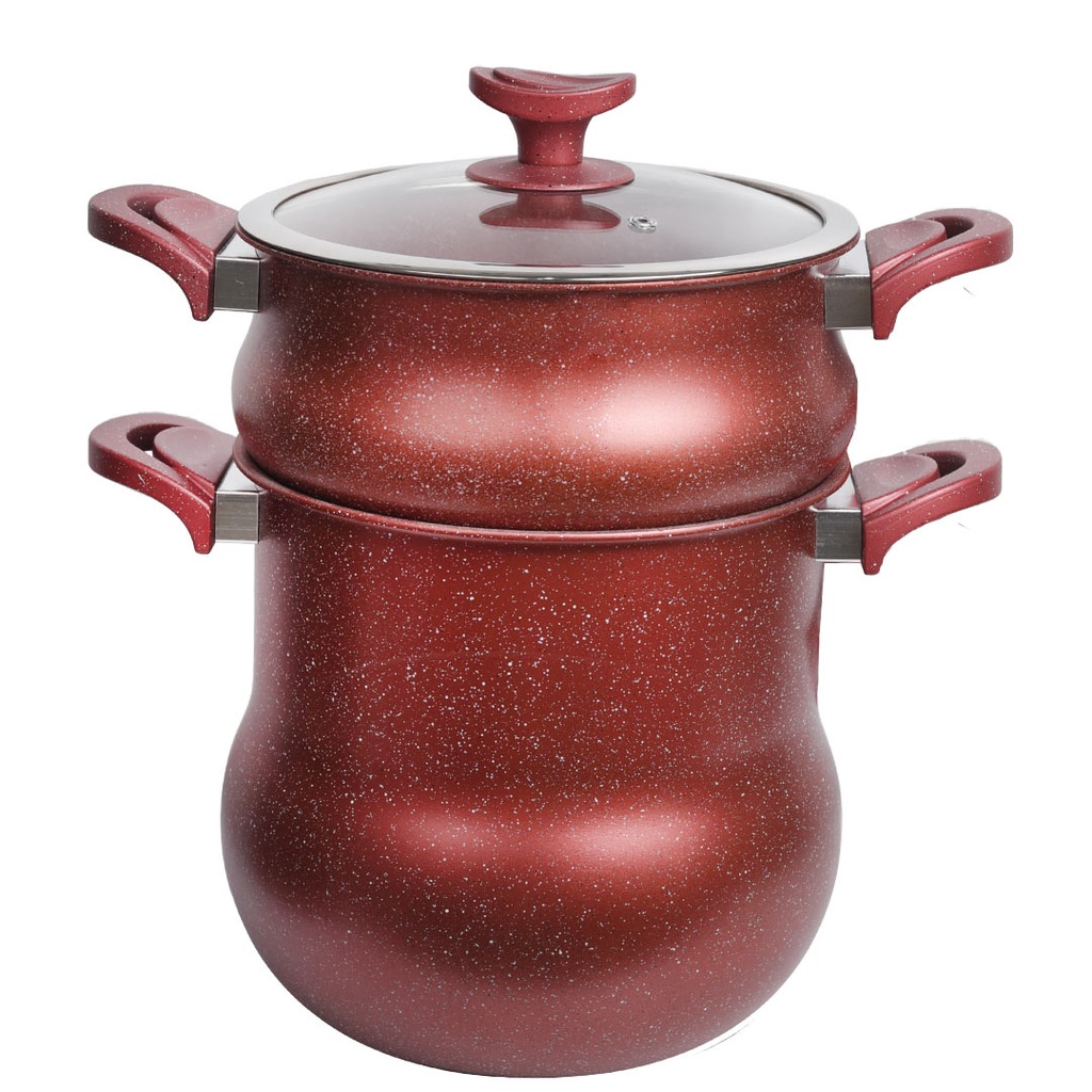 Couscoussier Granite Lines 8L 22 cm Rouge