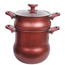 Couscoussier Granite Lines 8L 22 cm Rouge