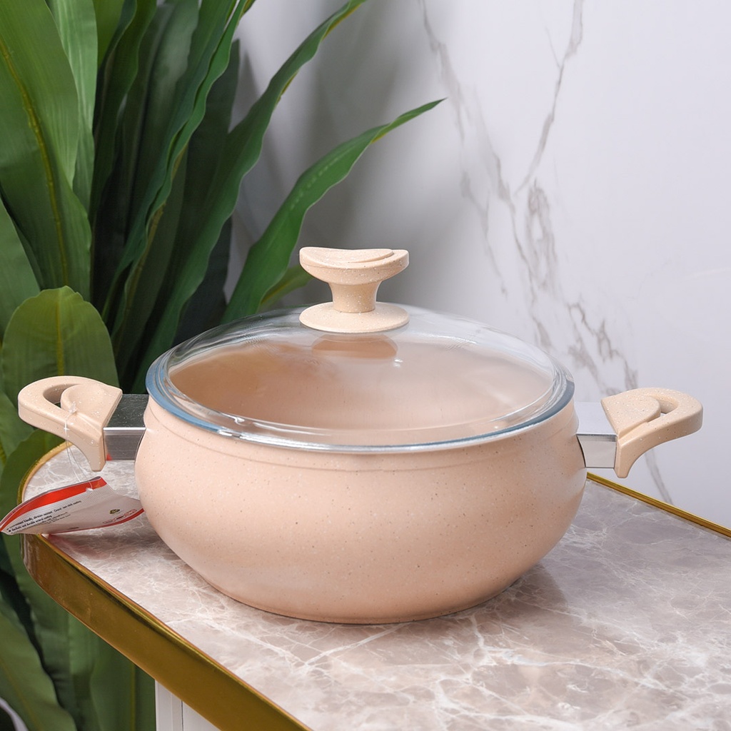 [MAR24-BE] Marmite Granite Lines 3,8L 24 cm Beige