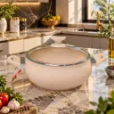 Marmite En Granit Lines 26 cm 4,8L-Beige