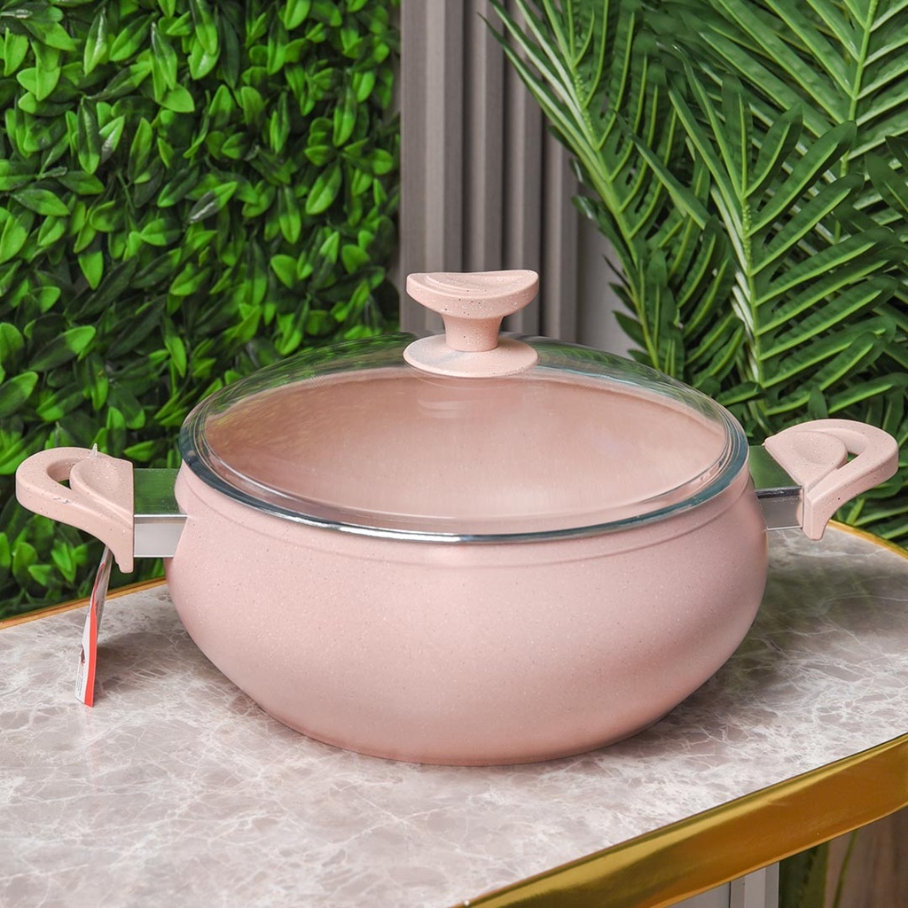 [MAR26-RO] Marmite Granite Lines 4,8L 26 cm Rose