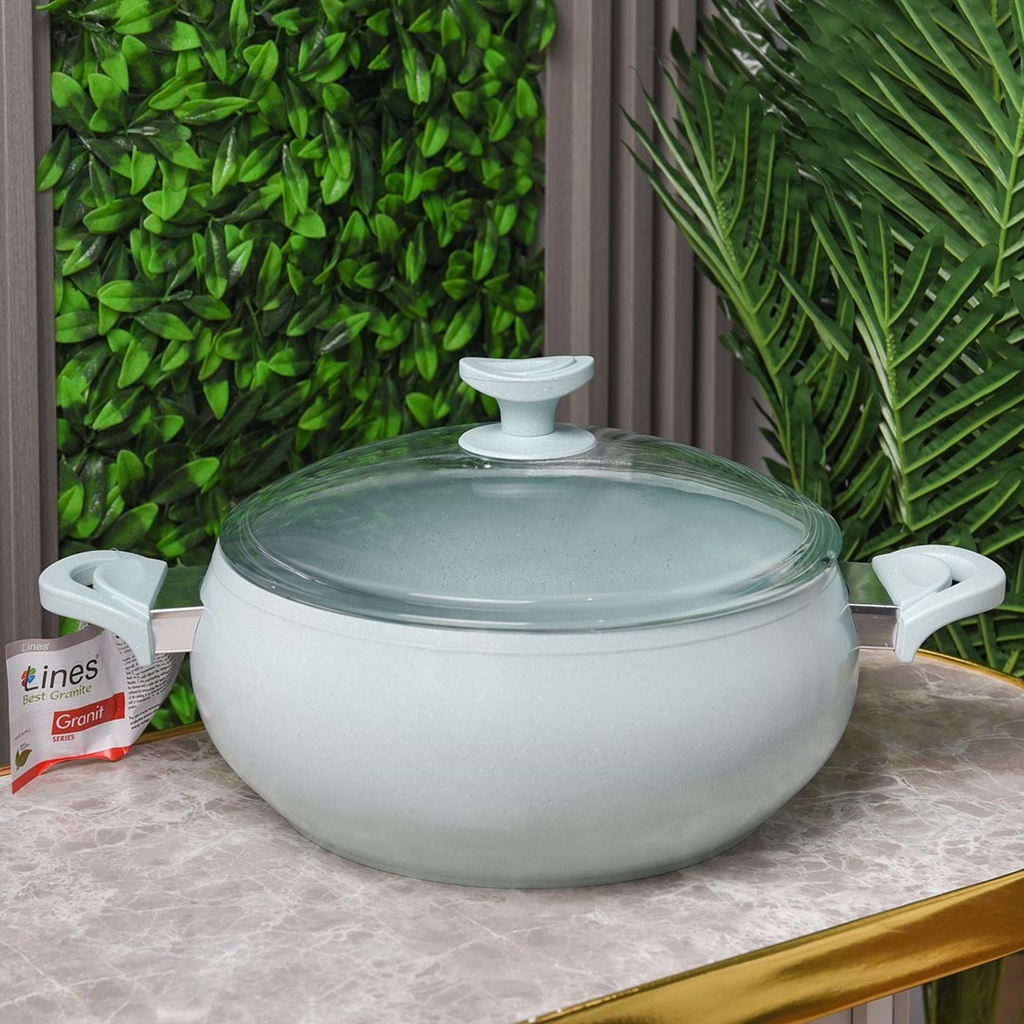 [MAR28-P] Marmite Granite Lines 28 cm 6,6L Pastel