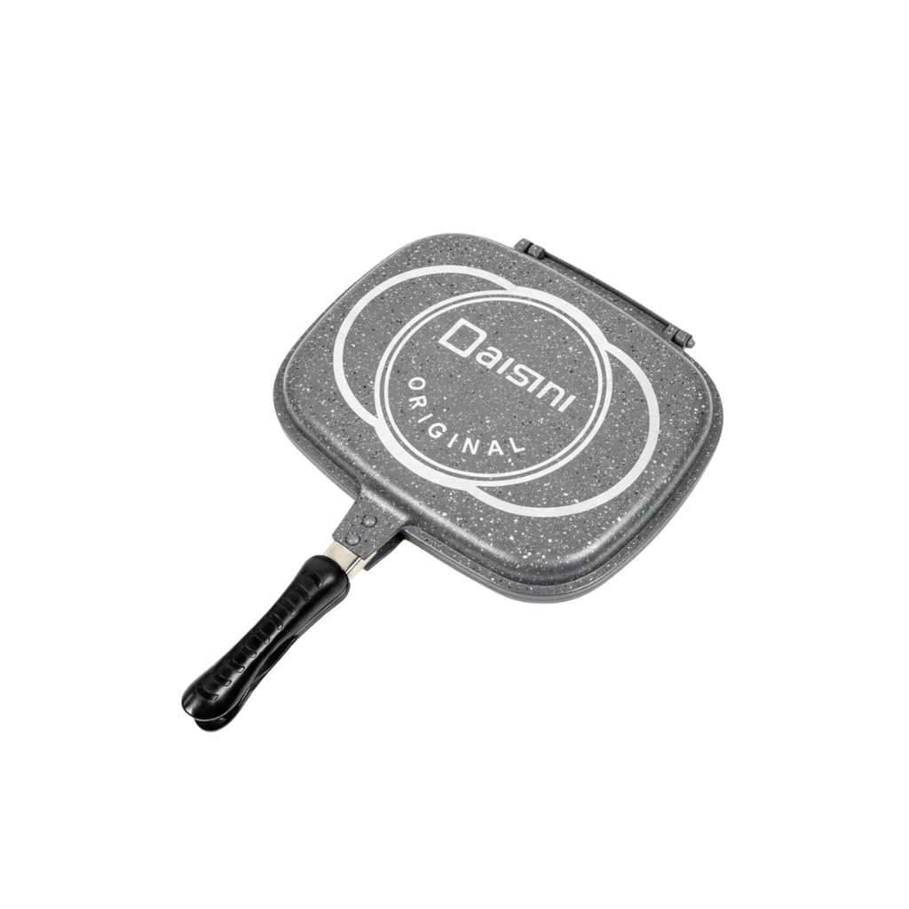 Poêle Grille Double Face 36*25cm -Gris