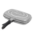 Poêle Grille Double Face 36*25cm -Gris