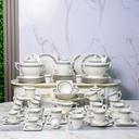 Service De Table 114 Pièces en Porcelaine Florence M1