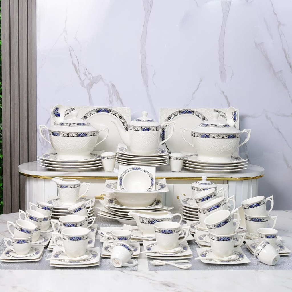 Service à Table 114 Pièces en Porcelaine Florence M2