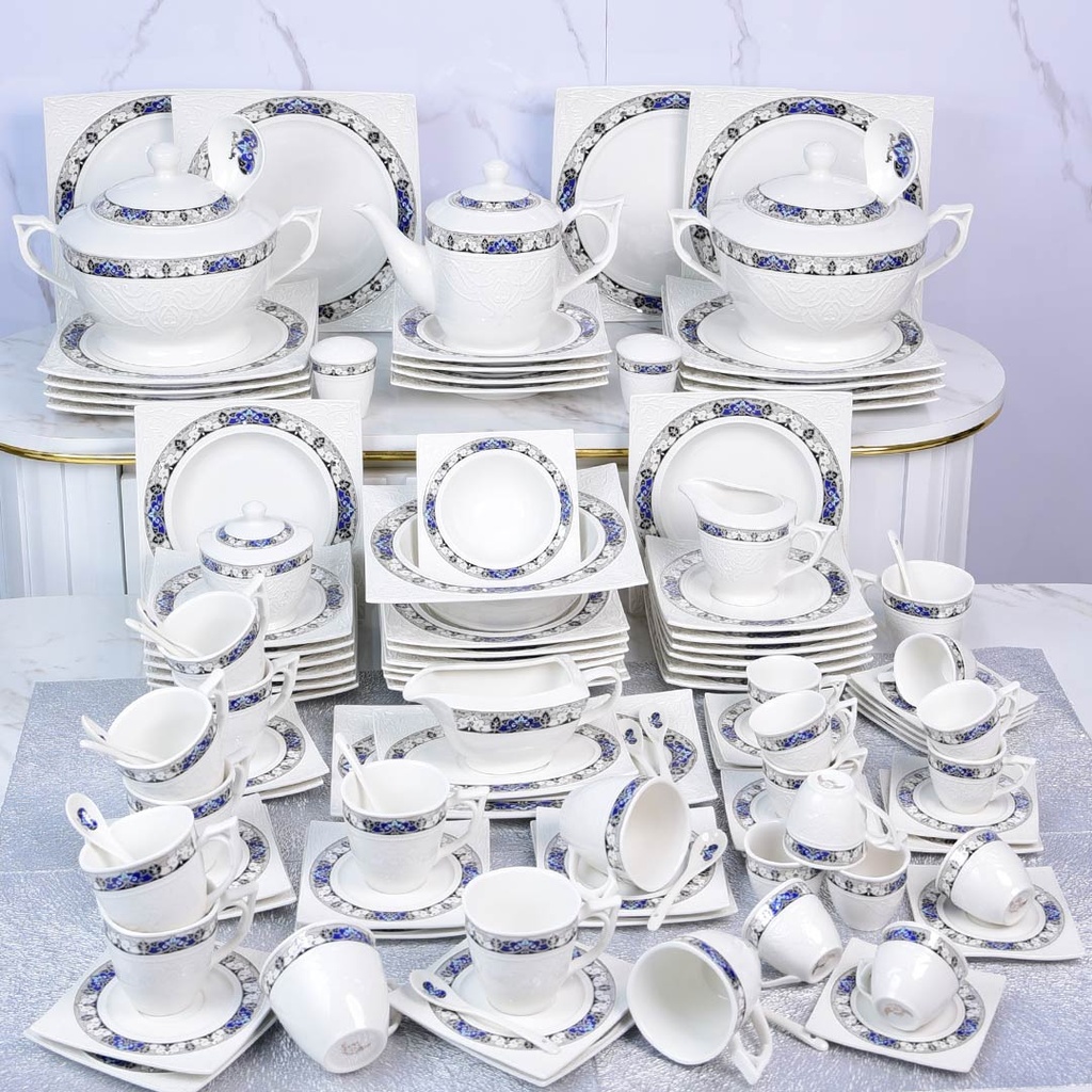 Service De Table 114 Pièces en Porcelaine Florence M2