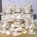 Service De Table 114 Pièces en Porcelaine Florence M4