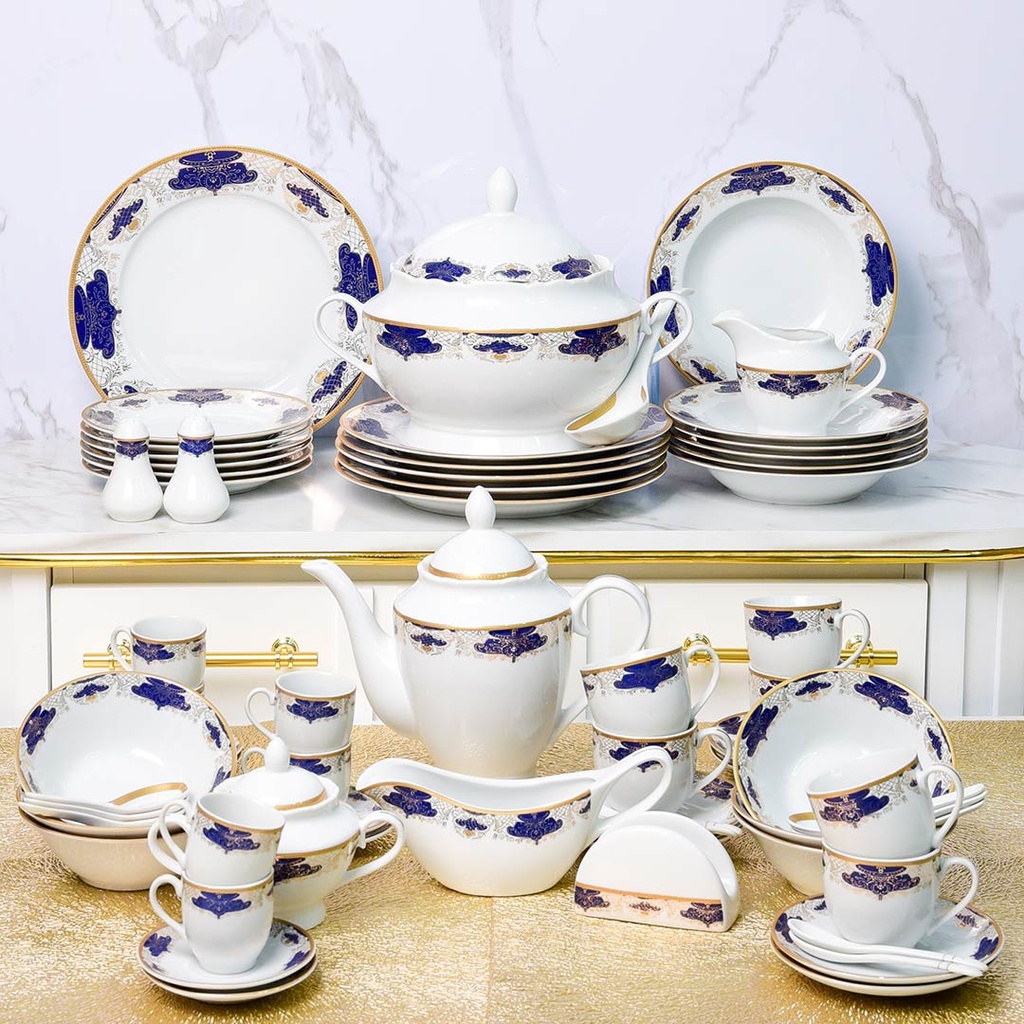 Service à Table 72 Pièces en Porcelaine Florence M1- Rond