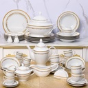 Service à Table 72 Pièces en Porcelaine Florence M2- Rond