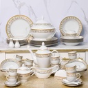 Service à Table 72 Pièces en Porcelaine Florence M3- Rond