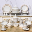 Service à Table 72 Pièces en Porcelaine Florence M4- Rond