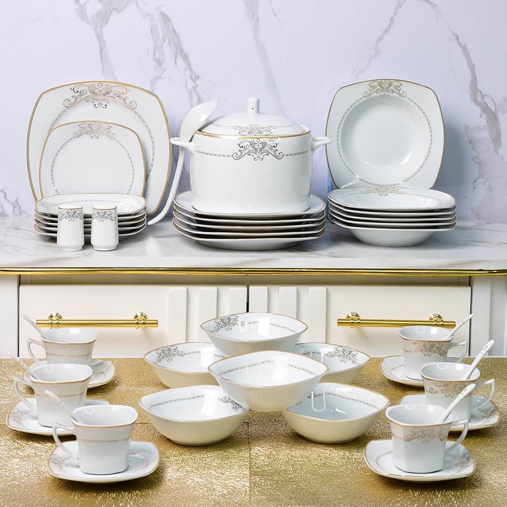 Service à Table 47 Pièces en Porcelaine Florence M3