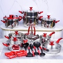 Batterie de Cuisine 29 Pièces Inox 18/10 Hascevher 