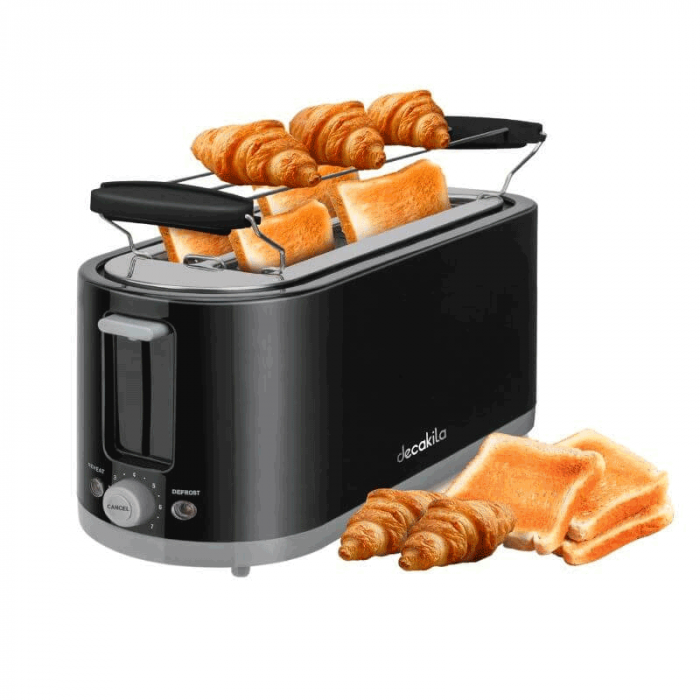 Decakila Grille-pain électrique 4 tranches 1200-1400W