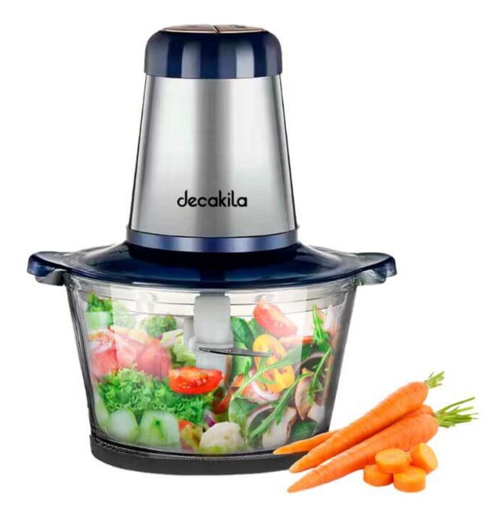 [KEMG011B] Decakila Hachoir électrique En Verre Bleu 300W - 2L