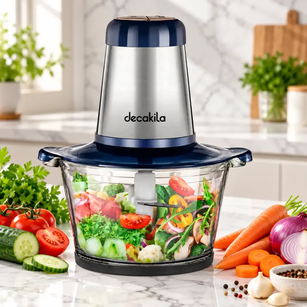Decakila Hachoir électrique En Verre Bleu 300W - 2L