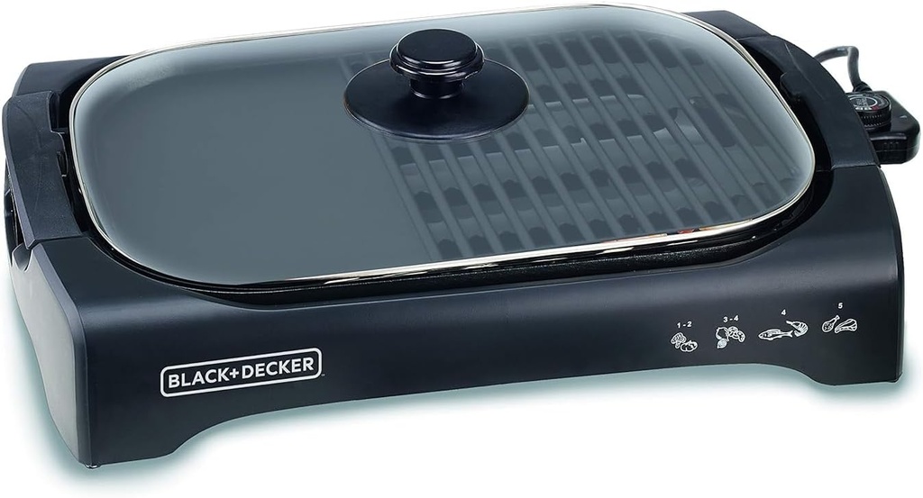 Black & Decker Barbecue électrique avec couvercle - 2200W