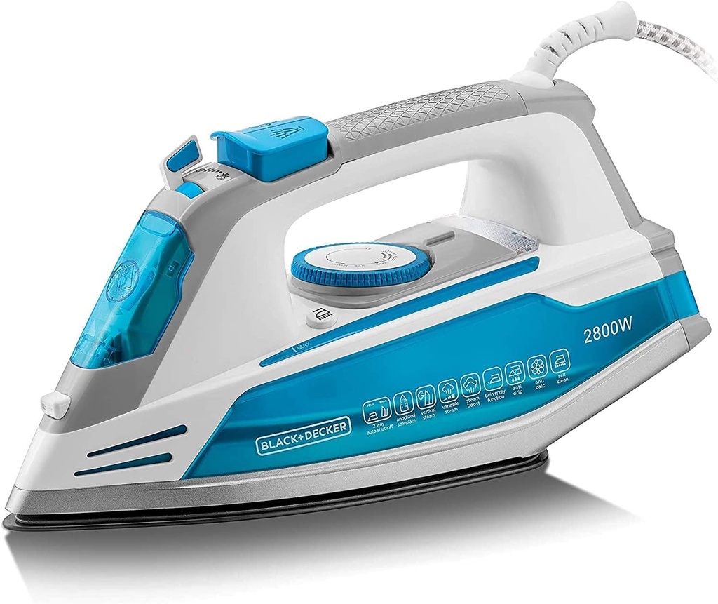 Black & Decker Fer à repasser Vapeur - 2800W