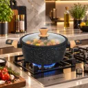 Marmite En Granit Sizar 22 cm - Noir
