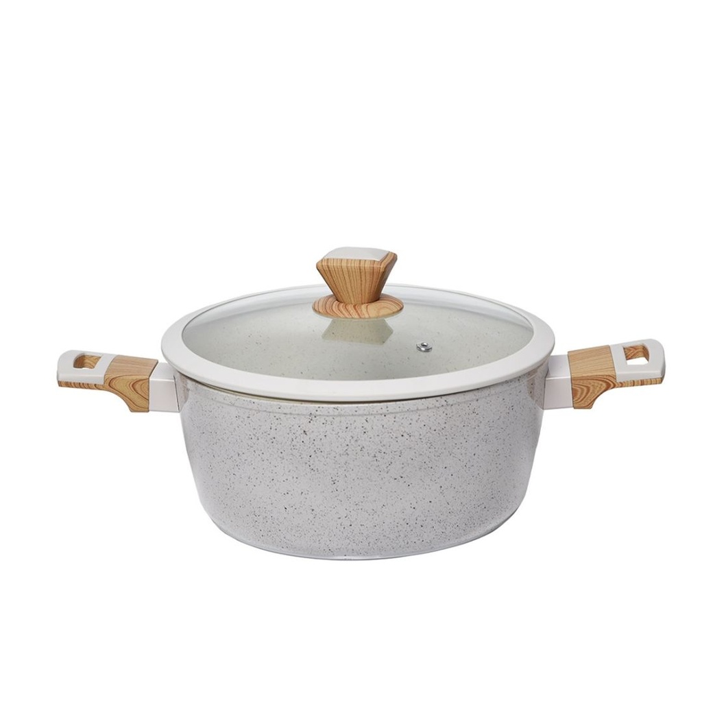 [HK435B] Marmite Granite Sizar 24 cm - Beige