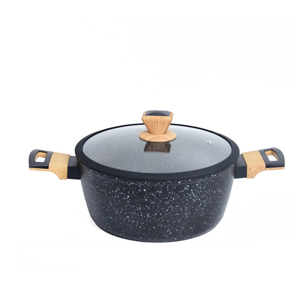 [HK435N] Marmite Granite Sizar 24 cm - Noir