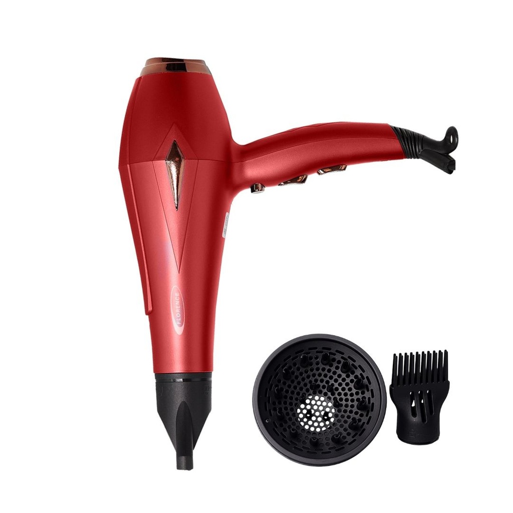 [HK427R] Séche Cheveux Florence 3 En 1 2200W - Rouge