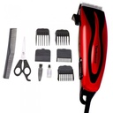 Tondeuse à Cheveux Techwood Rouge à Cordon, Lame Inox & Kit Complet Coiffure – TT-625