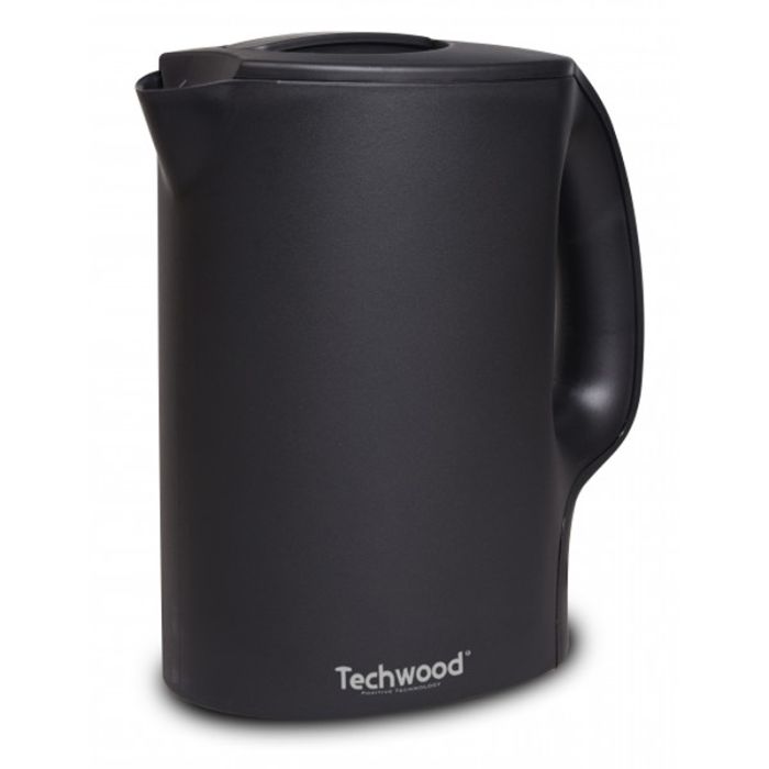 Bouilloire Techwood Noir 1L, Arrêt Automatique & Protection Surchauffe, Couvercle de Sécurité – TB-1106