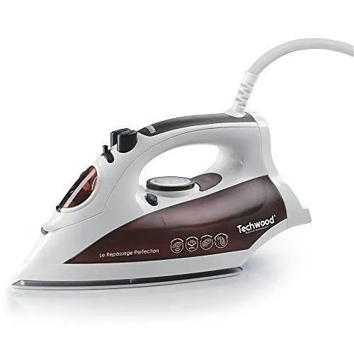 Fer à Vapeur Techwood Semelle Céramique, Jet Vapeur 25g/min & Anti-Calcaire – TFV-2209C