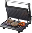 Panini Grill Techwood Contact Couvercle Noir, Témoin Lumineux & Contrôle Température – TPG-756