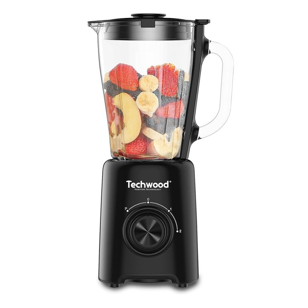 [TWRO60096] Blender Techwood Bol Verre 1,5L, 2 Vitesses + Puls, Lames Inox – TBL-789