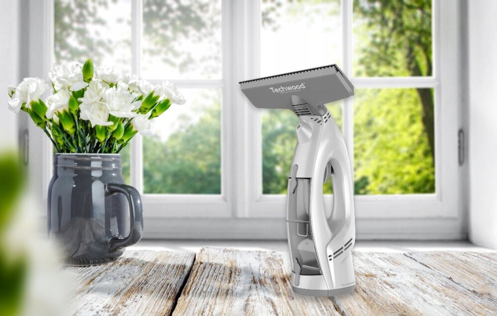 Nettoyeur de Vitres Techwood Double Réservoir 3 en 1, Autonomie 30min & Batterie Rechargeable – TNVI-211