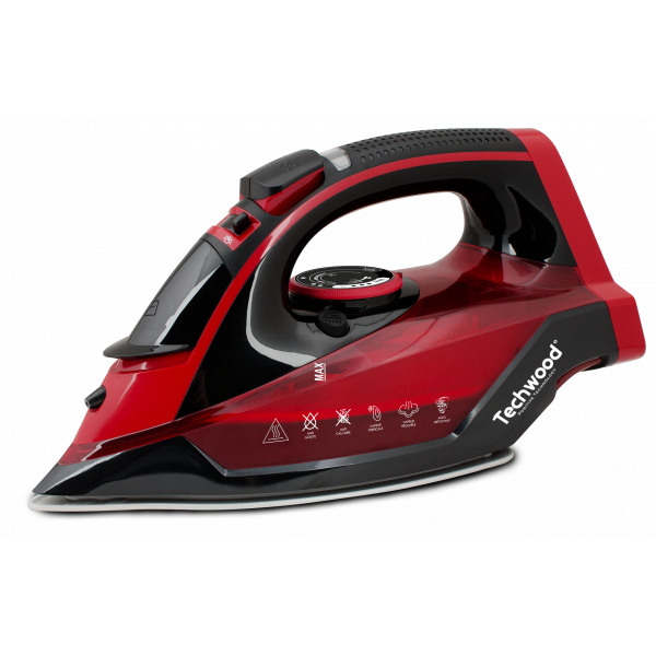 [TWFE60140] Fer à Vapeur Sans Fil Techwood Semelle Céramique, Vapeur Réglable & Auto-Nettoyant – TFS-246