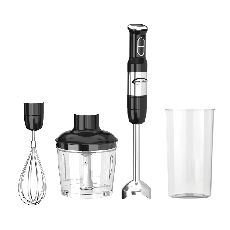 Mixeur Plongeant 4en1 Prova Noir inox 400W 