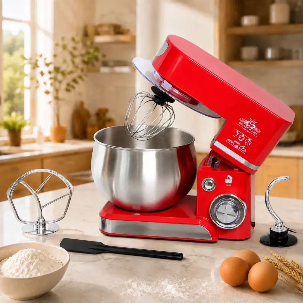 Robot Pétrin Golden House 5L 1300W- Rouge