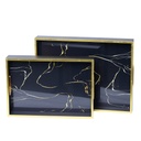 Lot de 2 Plateaux de Service En Bois  M1