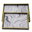 Lot de 2 Plateaux de Service En Bois  M2