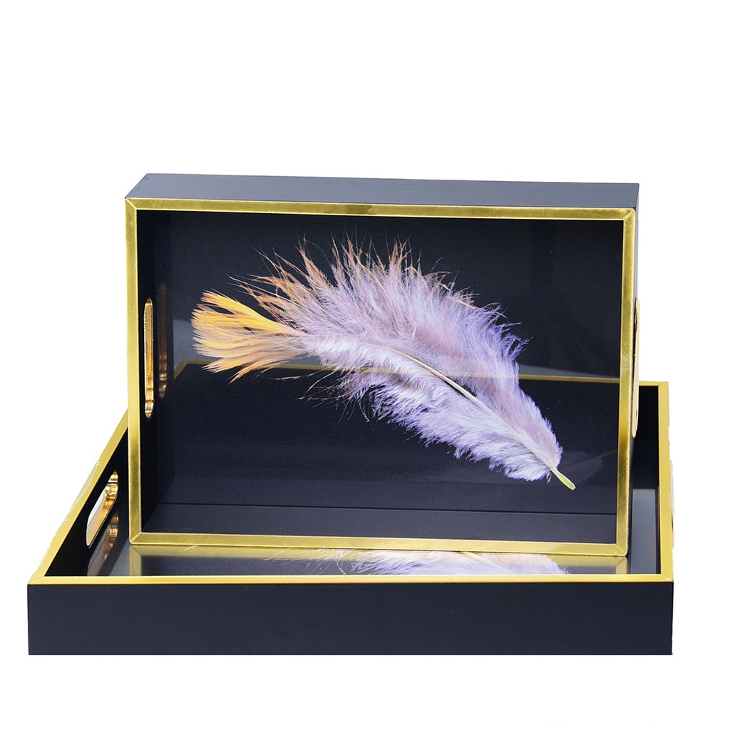 [ADN9-3] Lot de 2 Plateaux de Service En Bois  M3