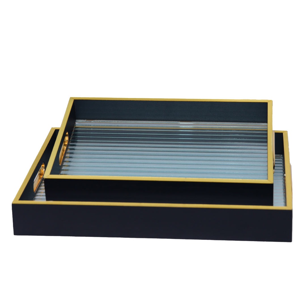 [ADN9-4] Lot de 2 Plateaux de Service En Bois  M4