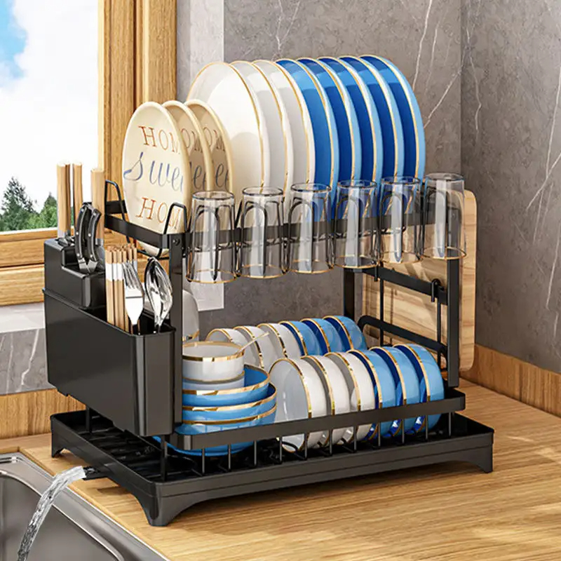 Egouttoir Vaisselle Cuisine Noir