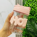 Bouteille D'eau Avec Paille Pour Enfant - Saumon-350ml