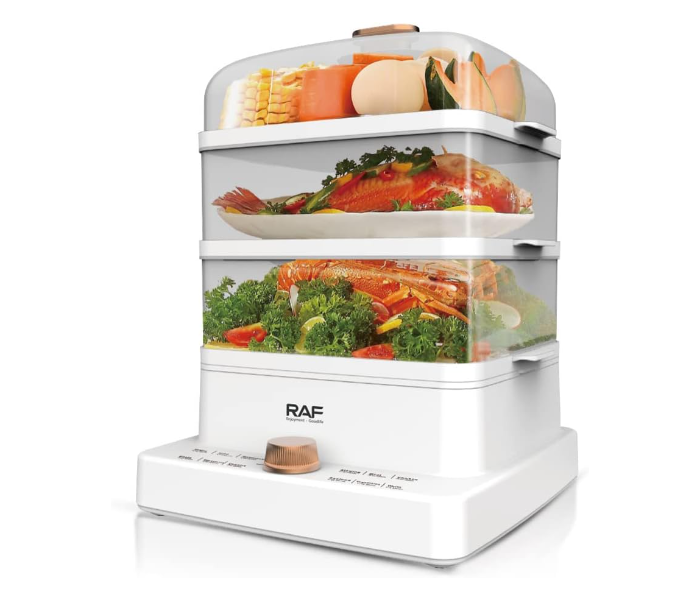 Cuiseur Vapeur RAF 12L 3 Paniers Amovibles 1200W