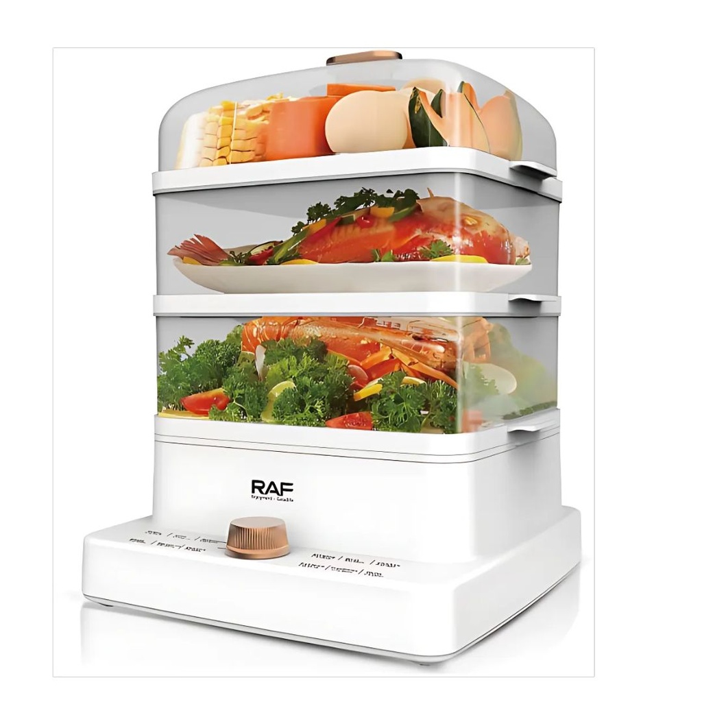 [RAF5238] Cuiseur Vapeur RAF 12L 3 Paniers Amovibles 1200W