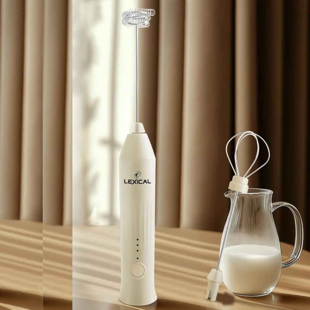 [LMS-0460BG] Mousseur à Lait 2 en 1 Lexical 8500RPM Beige