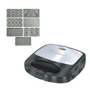 Appareil de Cuisson 7en1 Lexical 800W Zouza , Panini , Gauffre , Croque MR , Donuts , Coquille et Gauffre Fine