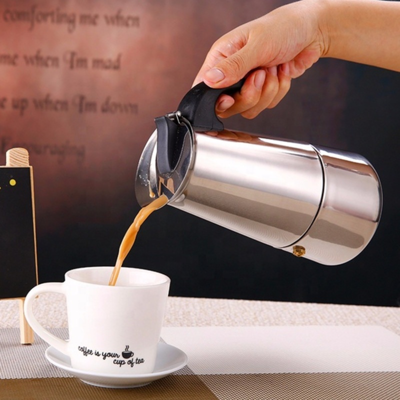 [MBM1141] Cafetière En Acier Inoxydable 2 Tasses Argent